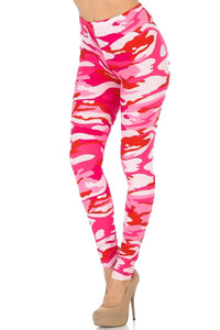 Pink Camouflage Premium Leggings