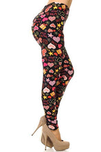 Load image into Gallery viewer, Symbols of Love Valentine&#39;s Day Leggings
