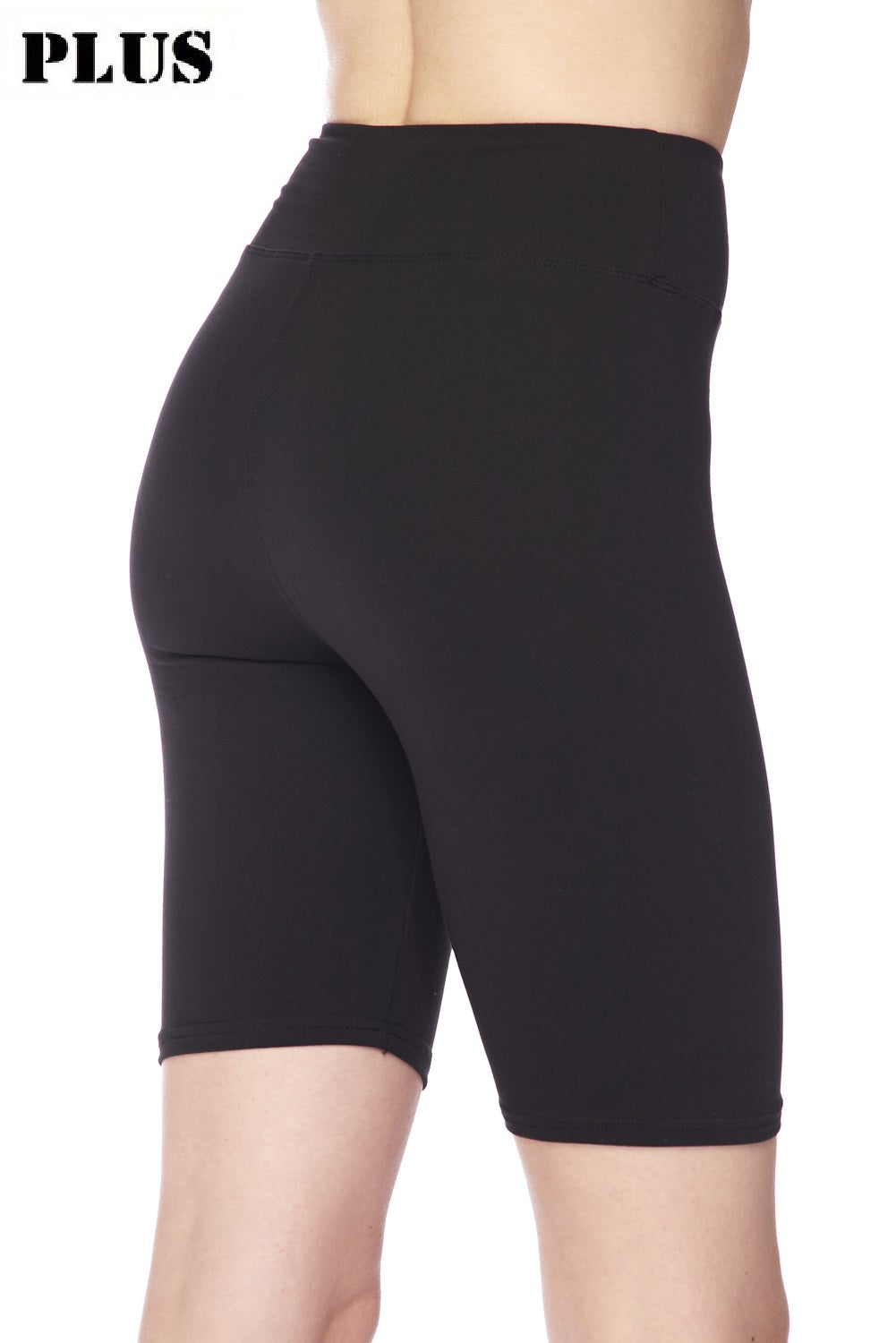 Plus Size Premium Biker Short - Black