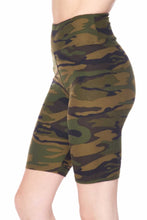 Load image into Gallery viewer, Plus Size Premium Biker Short - Green Camouflage
