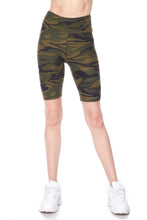 Load image into Gallery viewer, Plus Size Premium Biker Short - Green Camouflage
