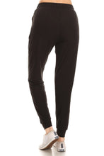Load image into Gallery viewer, Solid Black Plus Size Premium Joggers
