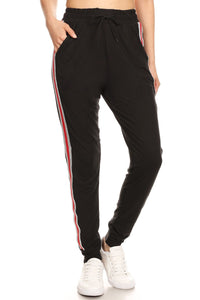 Black Stripe Premium Joggers