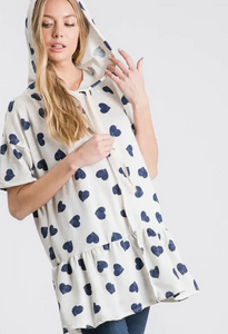 Valentine's Day Jacket Top - Blue