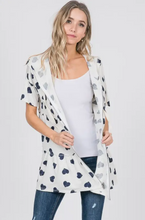 Load image into Gallery viewer, Valentine&#39;s Day Jacket Top - Blue
