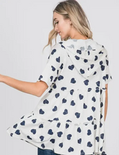 Load image into Gallery viewer, Valentine&#39;s Day Jacket Top - Blue
