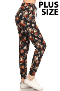 Bouquet of Flowers Plus Size Premium Joggers