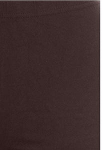 Solid Brown Plus Size Premium Leggings