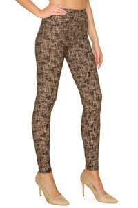 Brown Tweed Plus Size Premium Leggings