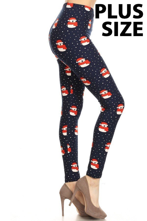 Bundled Up Penguin Plus Size Leggings