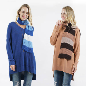 Assorted Colorblock Knit Scarf