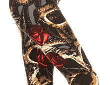 Load image into Gallery viewer, Deadly Rose - Skull Leggings

