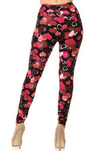 Load image into Gallery viewer, Young at Heart Curvy Plus Size Valentine Leggings

