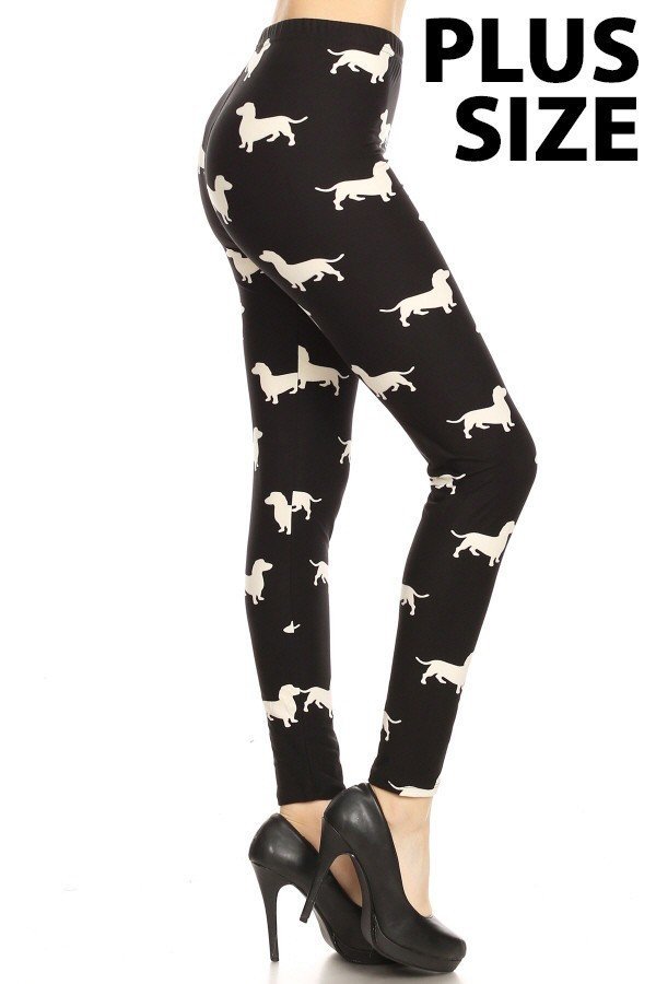 Hot Dog - Dachshund Plus Size Leggings – Polly's Premium Leggings