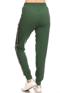 Green Stripe Premium Joggers