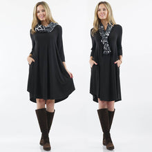 Load image into Gallery viewer, Infinity Animal print Scarf (Black/Grey)
