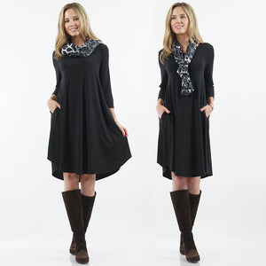 Infinity Animal print Scarf (Black/Grey)