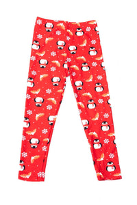 Kids Fluffy Penguin Leggings