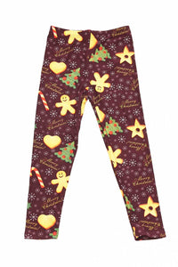 Kids Gingerbread Cookie Leggings