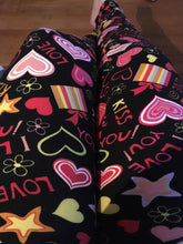 Load image into Gallery viewer, Symbols of Love Valentine&#39;s Day Leggings
