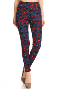 Love Spell Curvy Plus Size Valentine's Day Leggings