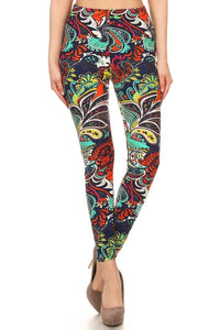 Mixed Paisley Plus Size Leggings