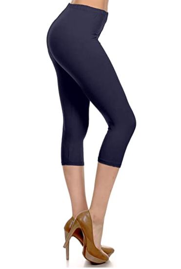 Solid Navy Premium Capri