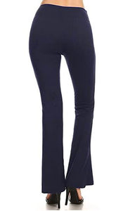 Solid Navy Premium Palazzo Legging Pants