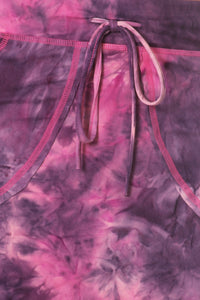 Pink Tie-Dye Maxi Skirt with Pockets