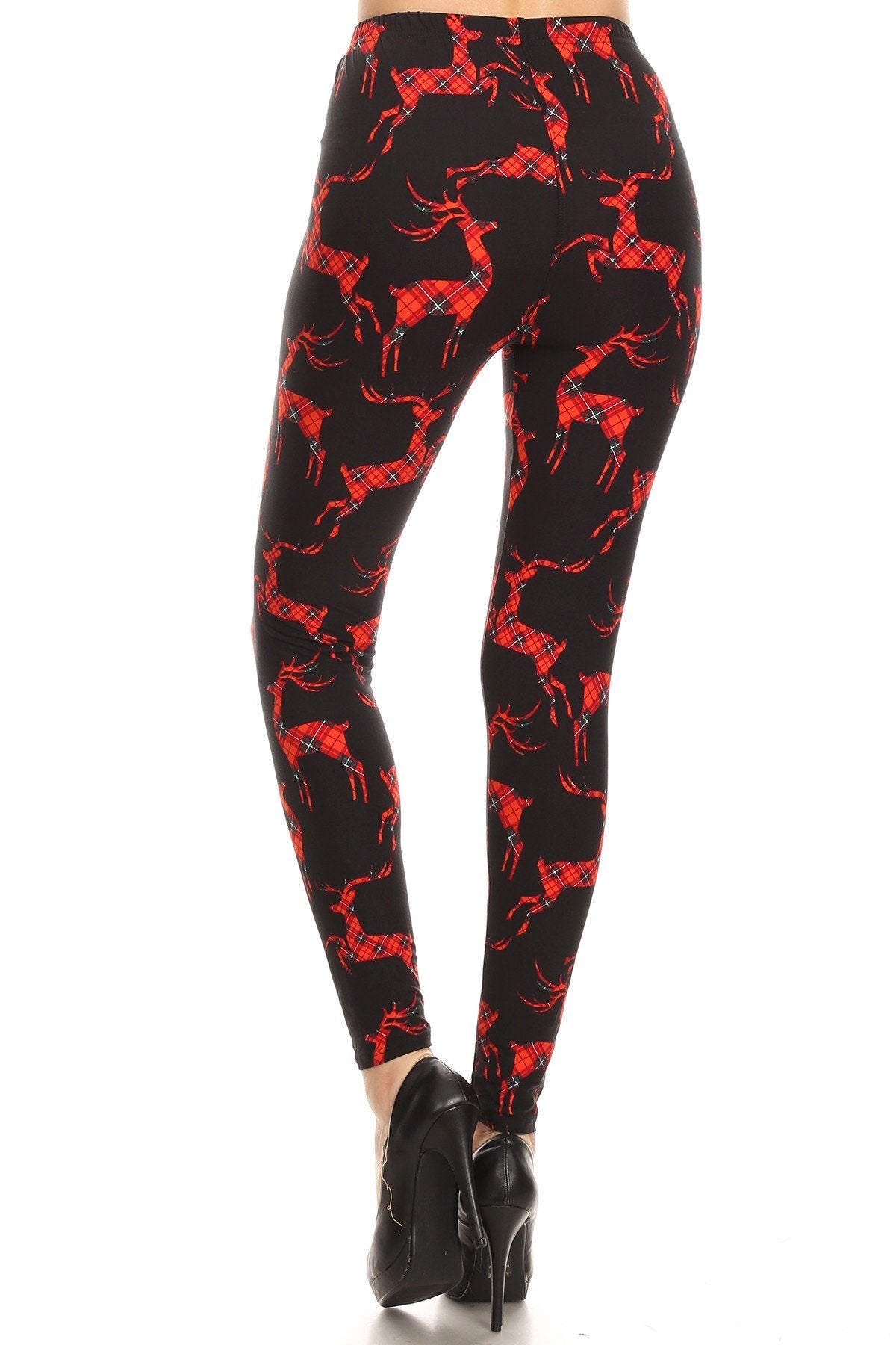 Plaid Reindeer Premium Leggings – Polly's Premium Leggings