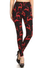 Load image into Gallery viewer, Plaid Reindeer Curvy Plus Size Leggings
