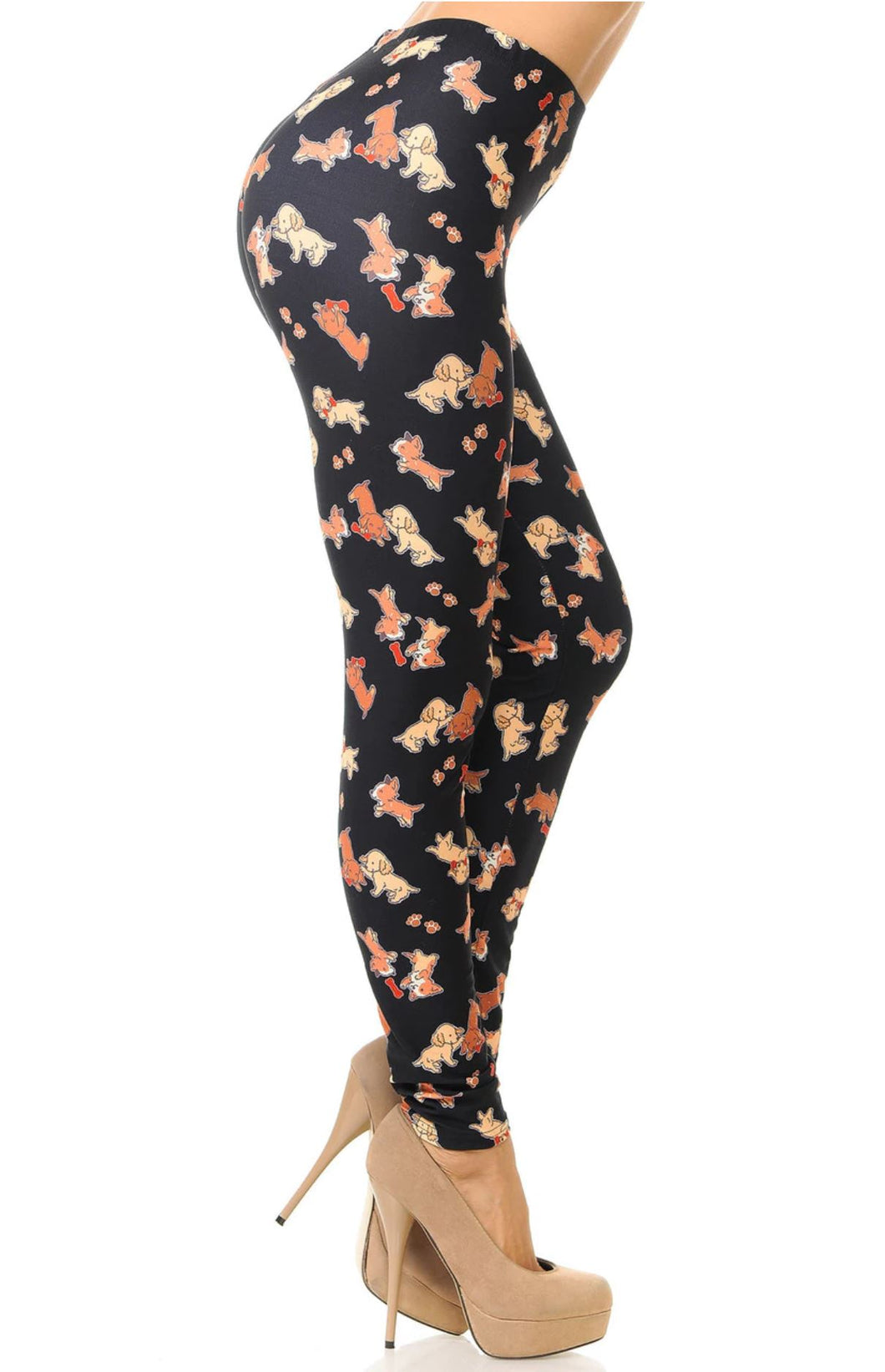 Playful Puppy Dogs Plus Size Leggings