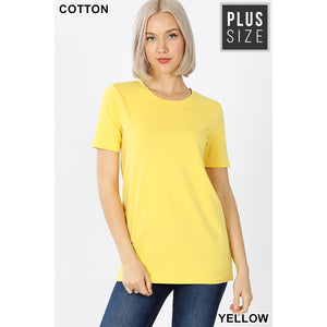 Plus Short Sleeve Top - Yellow