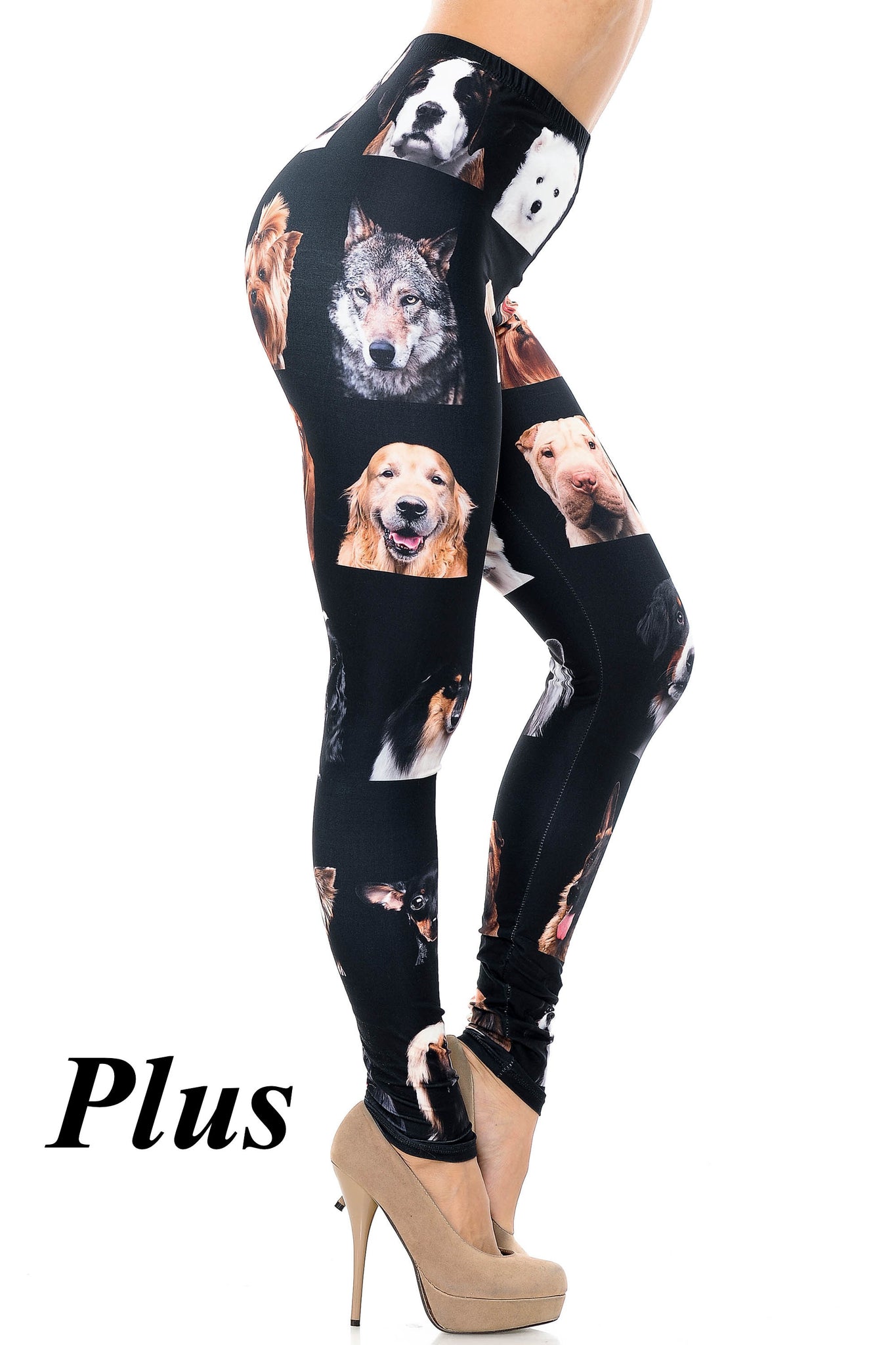 Puppy Dog Faces Plus Size Leggings – Polly's Premium Leggings