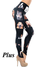 Load image into Gallery viewer, Puppy Dog Faces Plus Size Leggings
