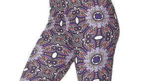 Purple Posy Floral Plus Size Leggings