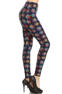 Rainbow Snowflakes Premium Leggings
