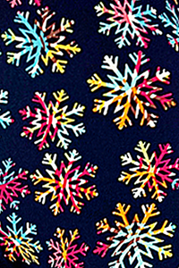 Rainbow Snowflakes Curvy Plus Size Leggings