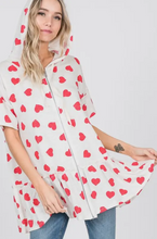 Load image into Gallery viewer, Valentine&#39;s Day Jacket Top - Red

