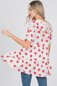 Valentine's Day Jacket Top - Red