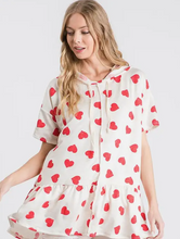 Load image into Gallery viewer, Valentine&#39;s Day Jacket Top - Red
