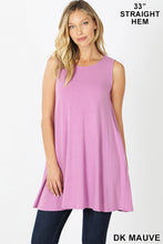 Load image into Gallery viewer, Dark Mauve Sleeveless Flair Top
