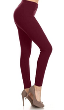 Load image into Gallery viewer, Solid Burgundy Leggings
