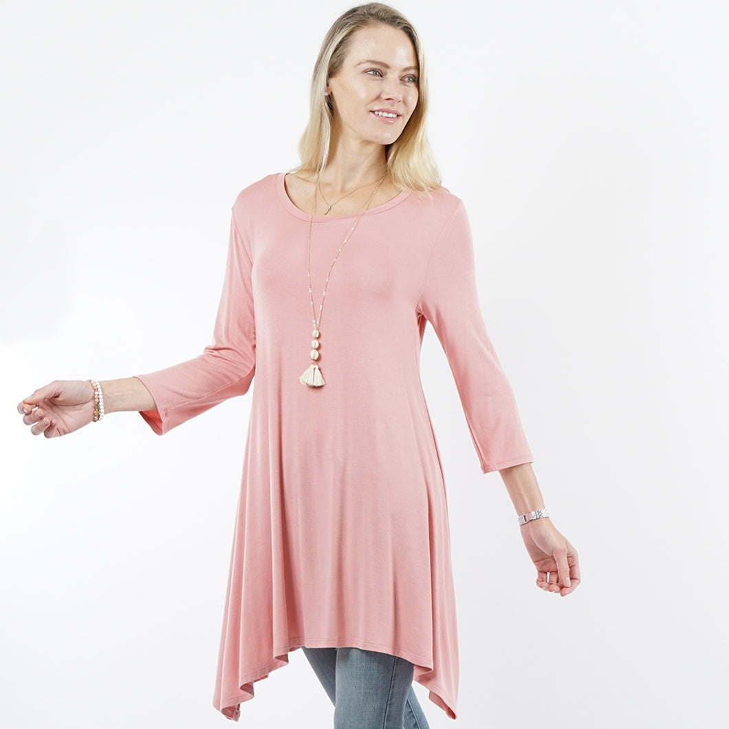 Sugar Pink Side Tail Tunic