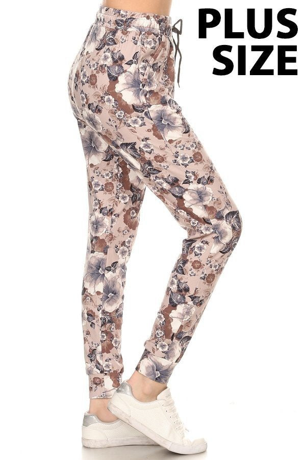 Hues of Spring Premium Plus Size Joggers