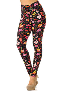 Symbols of Love Plus Size Valentine's Day Leggings