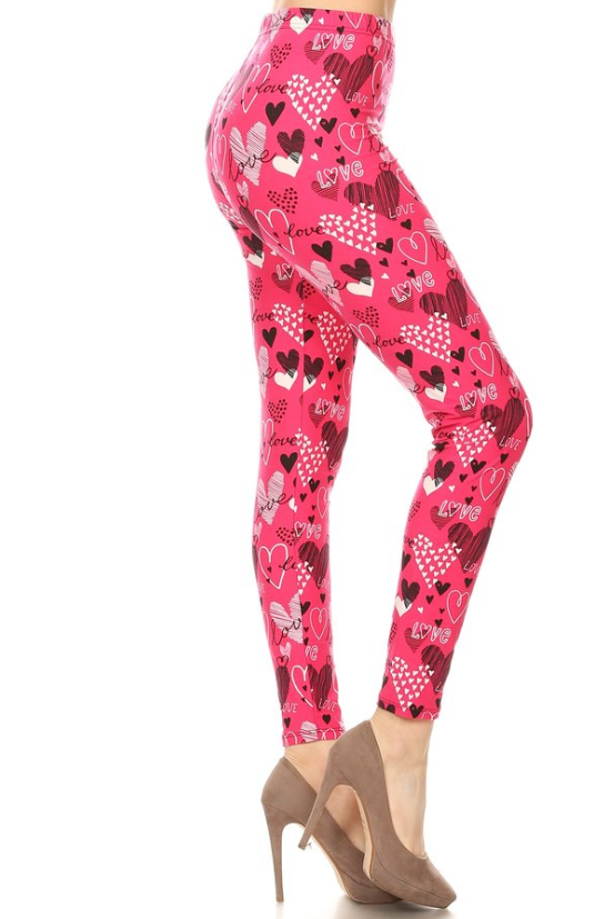 Valentine's Day Heart Graphic Leggings