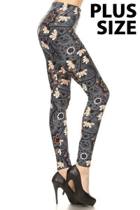 Woodland Premium Plus Size Leggings